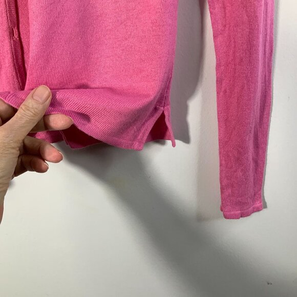 Womens Finity Silk Cashmere Cardigan Light Weight S measures XS Pink - Picture 7 of 9